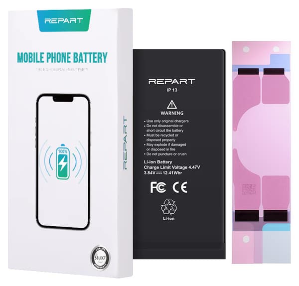 Batteri för Apple iPhone 13, 3227 mAh, utökad kapacitet, REPART