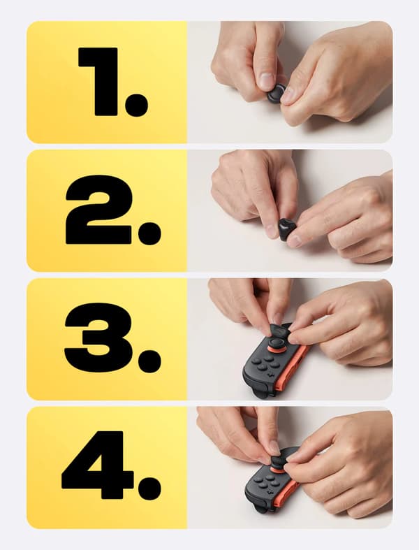 Joy-Con 6in1 JSAUX suddlock för Nintendo Switch 2 Svart