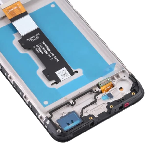 Original LCD-display med ram för Motorola Moto E40 XT2159, svart, renoverad