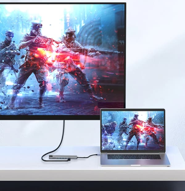 USB-C Dockningsstation 10-i-1 med HDMI 4K, USB 3.0, LAN och PD 87 W