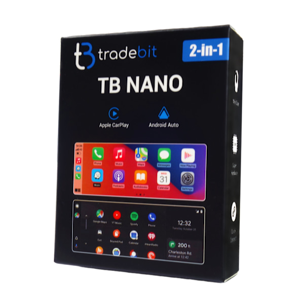 Trådlös adapter TB NANO för Apple CarPlay / Android Auto Transparent