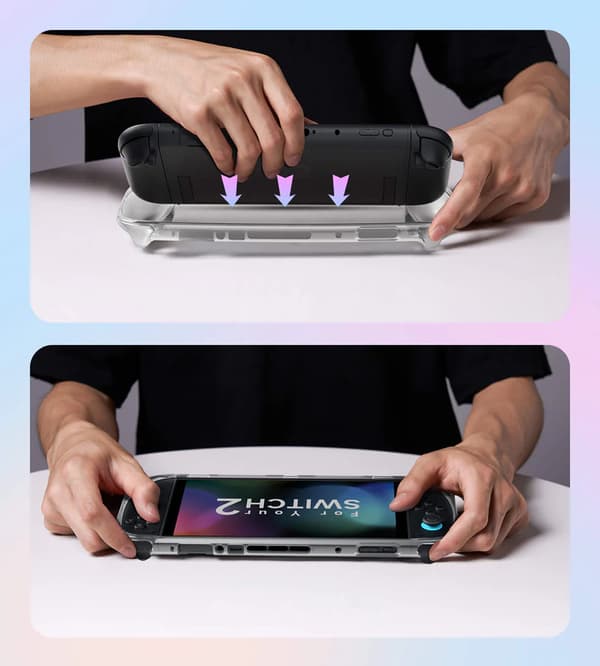 TPU-skyddsfodral Transparent överlägg JSAUX för Nintendo Switch 2-konsol