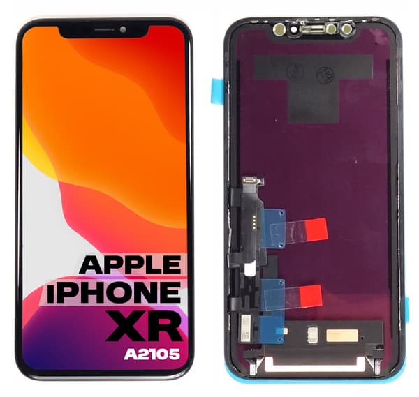 LCD-display med pekskärm och ram för iPhone XR, svart