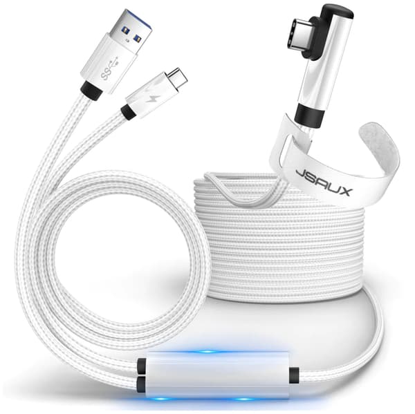 5M kabel för Meta Oculus Quest Steam VR PC VR Pro USB-C vinklad USB-A