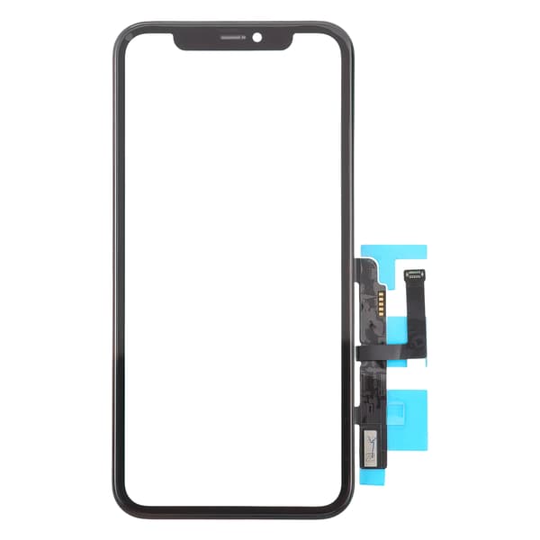 Skärmglas med touch, ram och OCA-lim för iPhone 11, lång flex, utan IC-kontroller