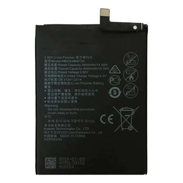 Batteri 4000 mAh Huawei Mate 10/10 Pro/Lite, P20 Pro/P30 Pro med monteringstejp