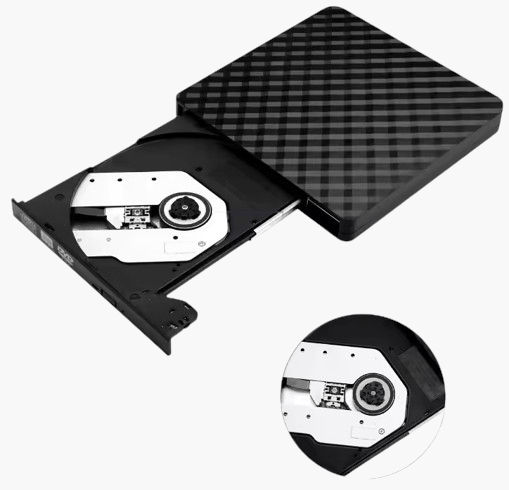 Extern CD/DVD-brännare USB-C, USB 3.0, för PC och laptop, portabel