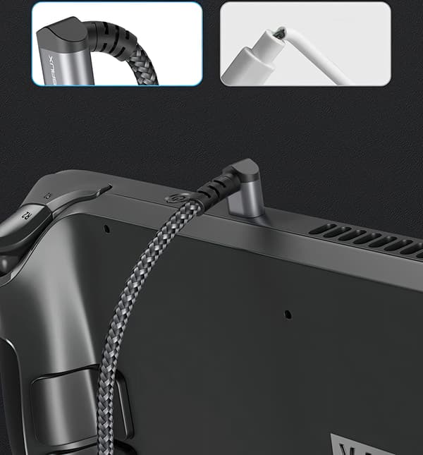 JSAUX 90 graders vinkelkabel USB C - USB C 60W Steam Deck