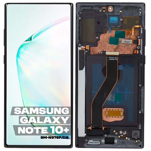 OLED-display med pekskärm och ram till Samsung Galaxy Note 10 Plus N975, svart