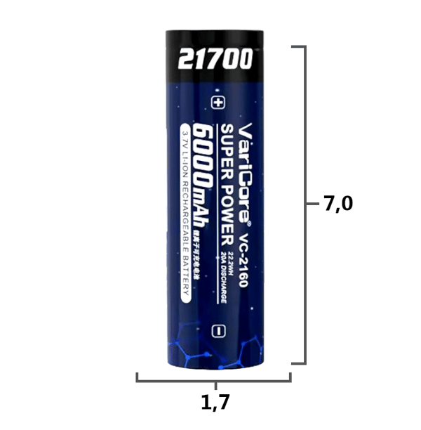 VariCore VC-2160 21700 Li-ion-batteri 6000 mAh 3,7 V