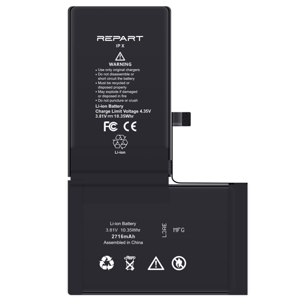 Batteri 2716 mAh Li-ion med verktyg för Apple iPhone X
