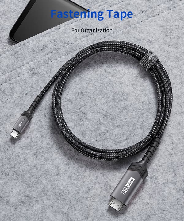 JSAUX USB-C till HDMI-kabel 4K 60 Hz, MHL, 3 m