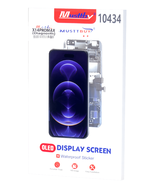 Soft OLED-skärm med touch för Apple iPhone 14 Pro Max, 120 Hz, Diagnostic