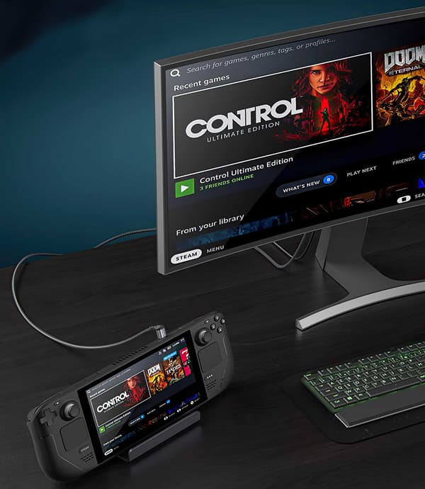 JSAUX 90 graders vinkelkabel USB C - USB C 60W Steam Deck