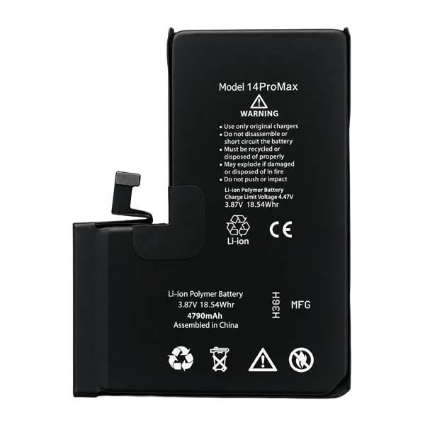 Batteri till iPhone 14 Pro Max, Diagnostic, utan meddelande om okänd del