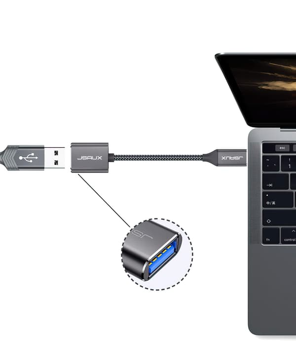 JSAUX CD0019 USB-C till USB-A 3.0 OTG-adapter