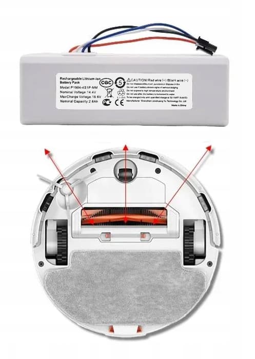 Batteri 14,4 V 5800 mAh för Xiaomi Mi Robot Vacuum Mop 1C/Mijia 1C