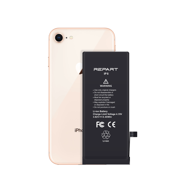 REPART batteri till Apple iPhone 8 2220 mAh med högre kapacitet