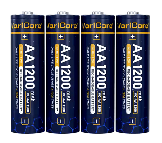 VariCore VC-AA 1200 laddningsbara AA-batterier Ni-MH 1,2 V 1200 mAh, 4-pack