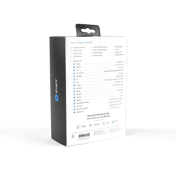 iFixit Pro Tech Toolkit – verktygssats för elektronikreparationer med 64 precisionsbits