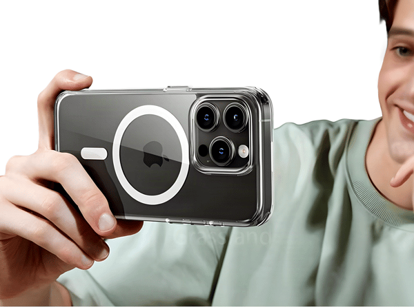 Transparent magnetiskt MagSafe-skal för Apple iPhone 17 Pro