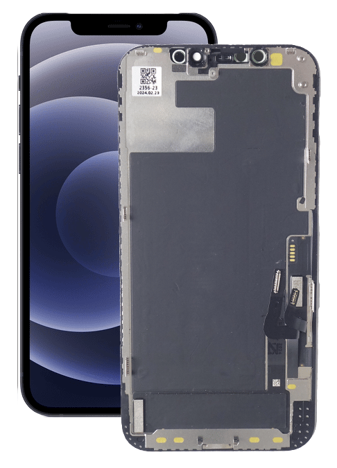 Original OLED-skärm med pekskärm för iPhone 12/12 Pro, utbytt glas