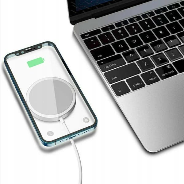Magnetisk trådlös laddare för iPhone 8–13, USB-C, 15 W, 1 m