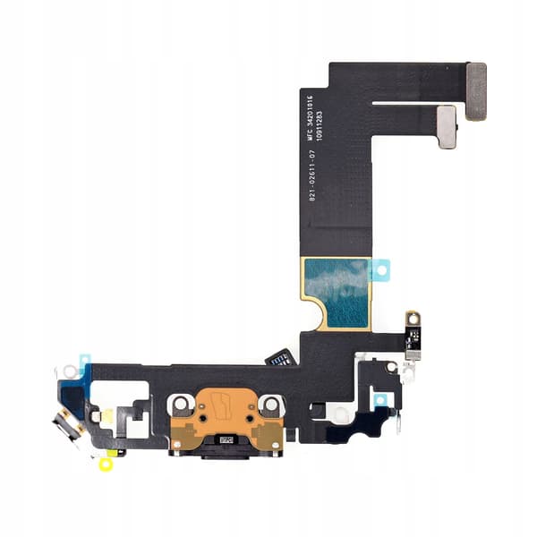 Laddningskontakt med flexkabel till iPhone 12 mini – originaldel, svart