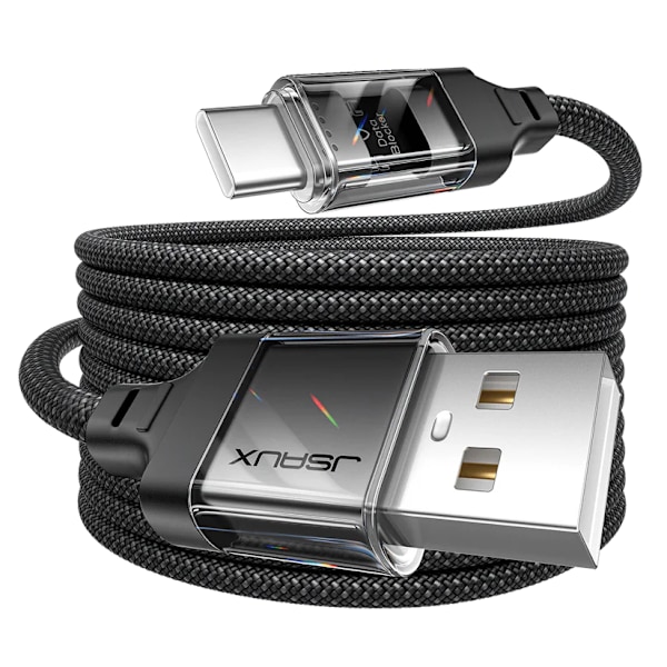 Transparent datablockerare JSAUX USB-C till USB-A-kabel 2m
