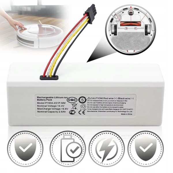 Batteri 14,4 V 2600 mAh för Xiaomi Mi Robotdammsugare 1C Mijia 1C