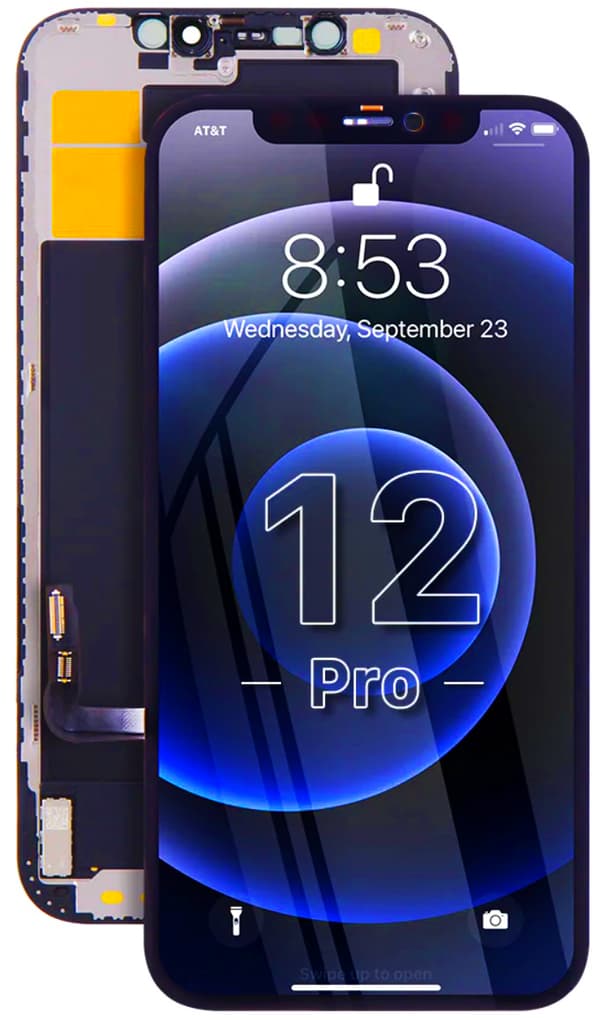 OLED-skärm för Apple iPhone 12/12 Pro med monteringspackning, REPART