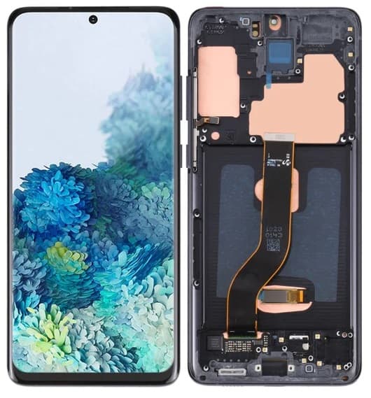 OLED-display med pekskärm och ram för Samsung Galaxy S20 Plus G985/G985F