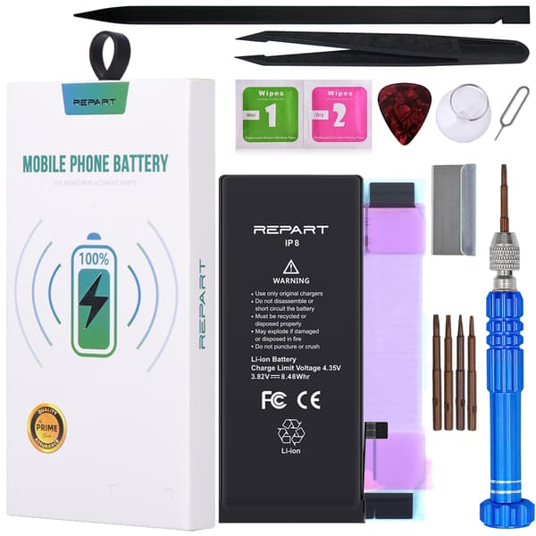 REPART batteri till Apple iPhone 8 2220 mAh med högre kapacitet