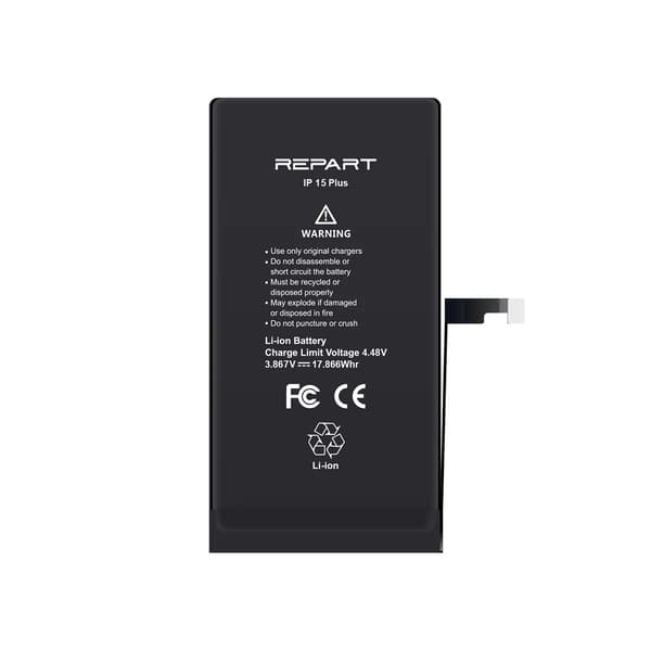 REPART-batteri 4620 mAh med ökad kapacitet för iPhone 15 Plus