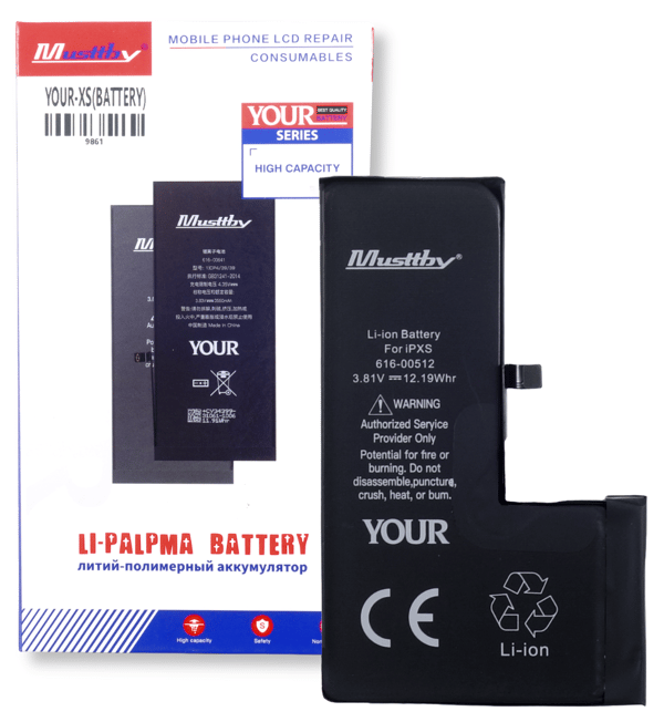 Musttby Batteri för Apple iPhone XS, 3200 mAh – Utökad kapacitet