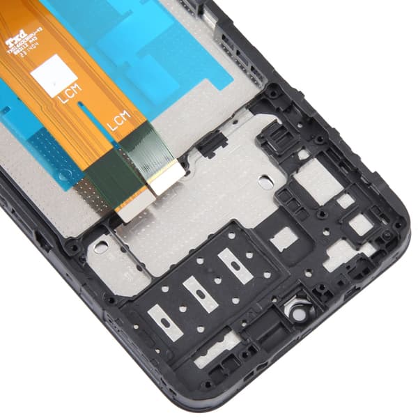 Original LCD-display med pekskärm för Samsung Galaxy A14 A145 4G, renoverad, svart ram
