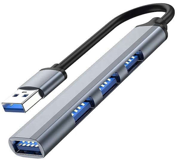 USB 3.0-hubb 4 portar, 1x USB 3.0 och 3x USB 2.0, Space Grey