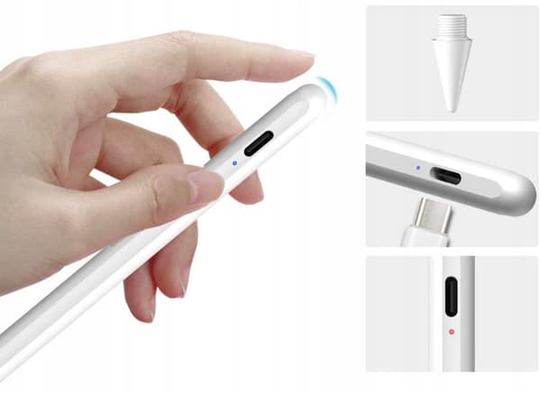 Stylus Pen Gen 2 för Apple iPad – Vit med lutningssensor och magnetfunktion