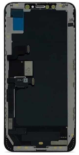 Original LCD-display med pekskärm för iPhone XS Max, komplett med ram