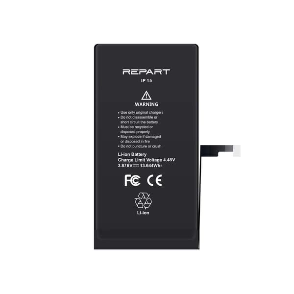 Batteri till Apple iPhone 15, 3520 mAh, ökad kapacitet, REPART