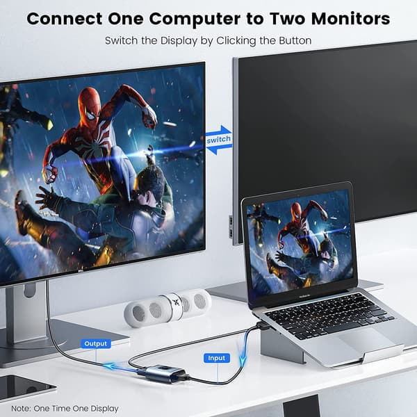 Dubbelriktad HDMI 2.1-switch, 8K 60 Hz / 4K 120 Hz, HDR10+ och Dolby Vision