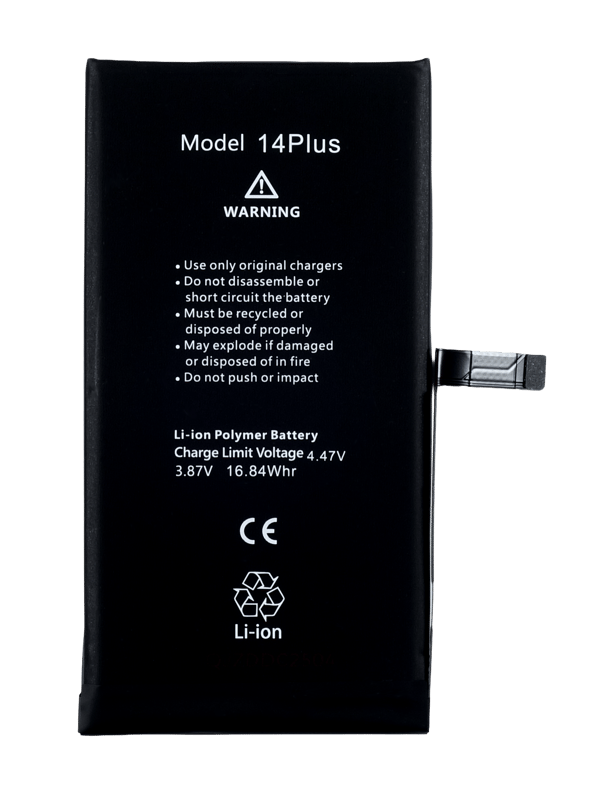Batteri REPART för iPhone 14 Plus, 4325 mAh, diagnostiserbart med självhäftande tejp