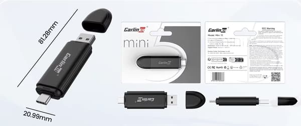 CarlinKit Mini SE Apple CarPlay Trådlös USB-adapter för din bil