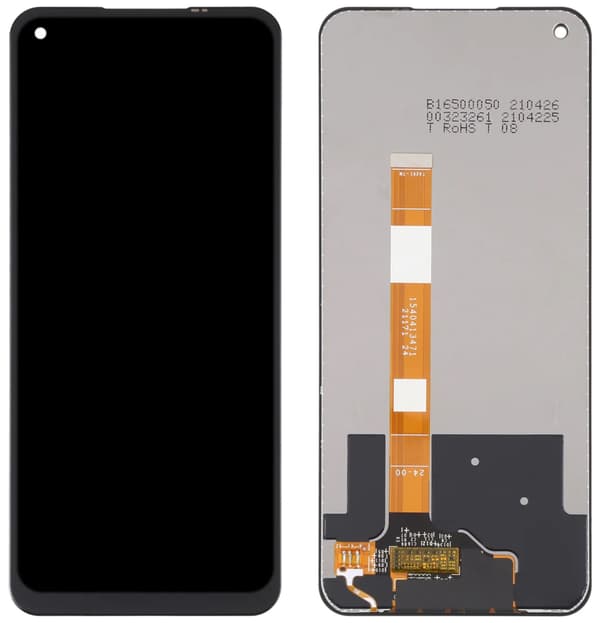 Original LCD-display med pekskärm Oppo A54 5G CPH2195, renoverad, svart