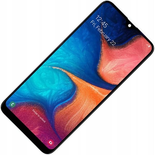 Originaldisplay för Samsung Galaxy A20e A202F, renoverad – utan ram