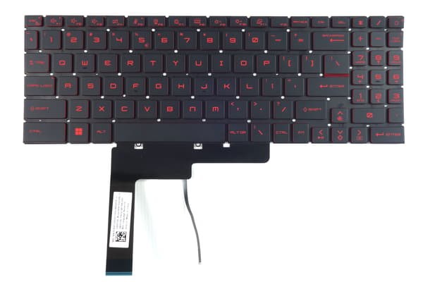 Laptop tangentbord MSI Katana GF76/GF66, Pulse GL66/GL76, US, röd LED