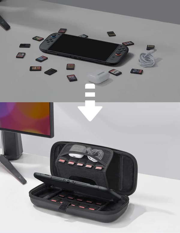 Bärbart fodral Fodral JSAUX för NINTENDO SWITCH 2 - Spelficka