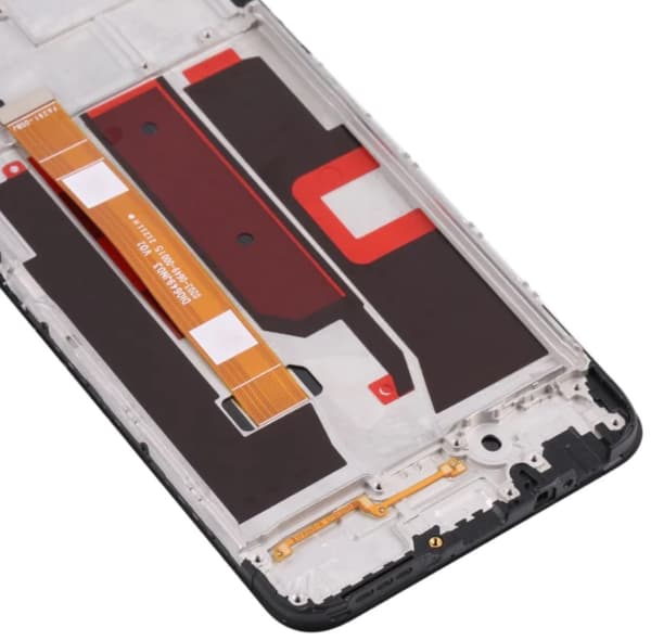 Original LCD-display med pekskärm för OPPO A74 5G CPH2197, renoverad, svart ram