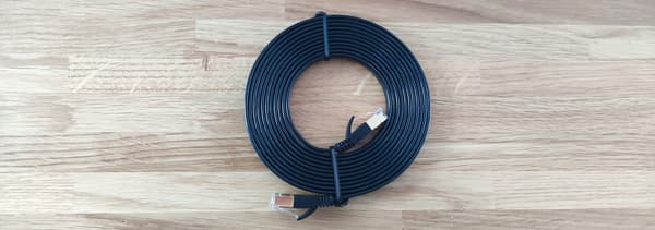 Platt SFTP-nätverkskabel CAT7 RJ45, 10 m, svart