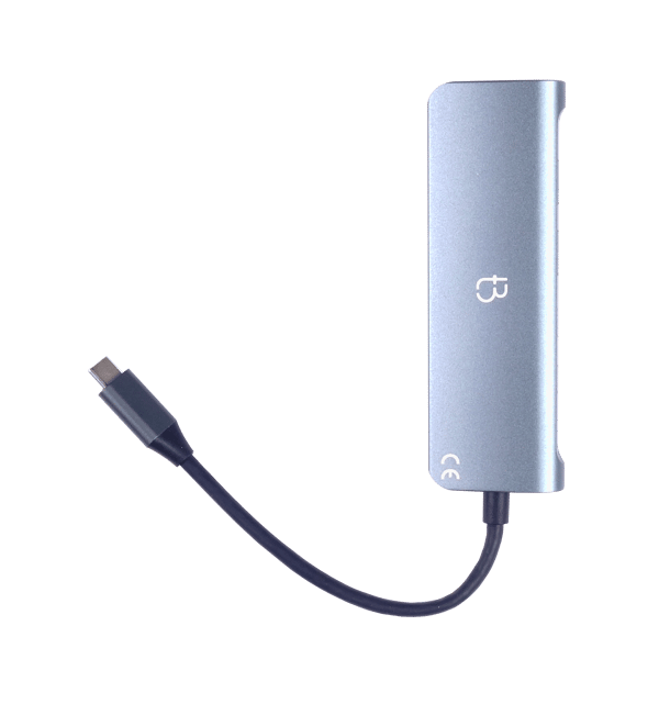 Tradebit USB-C-dockningsstation 6-i-1, HDMI 4K 60 Hz, PD 100 W, 2x USB-C, 2x USB